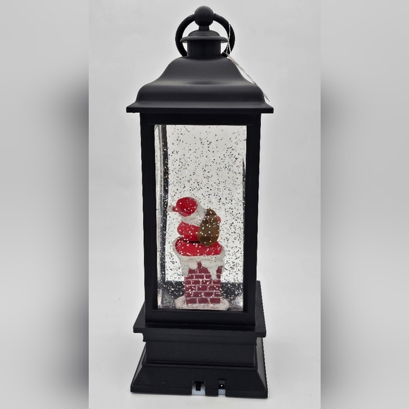 Santa Sitting On Chimney Lighted Water Lantern | RAZ | NWT - Picture 4 of 5